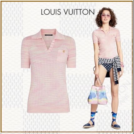 Louis Vuitton 2020 SS Wool Street Style Medium Short Sleeves Elegant Style Logo 
