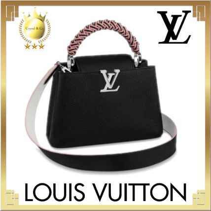 Louis Vuitton CAPUCINES 2020 SS Casual Style Calfskin 2WAY Plain Leather Party Style 