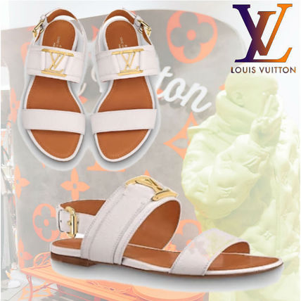 Louis Vuitton Casual Style Plain Leather Logo Sandals 1A64WI 