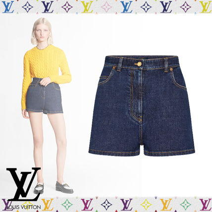 Louis Vuitton 2020 21AW Short Monogram Casual Style Denim Plain Cotton Elegant Style 1A83TE 