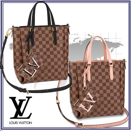 Louis Vuitton 2020 SS Casual Style 2WAY Leather Elegant Style Logo Totes 