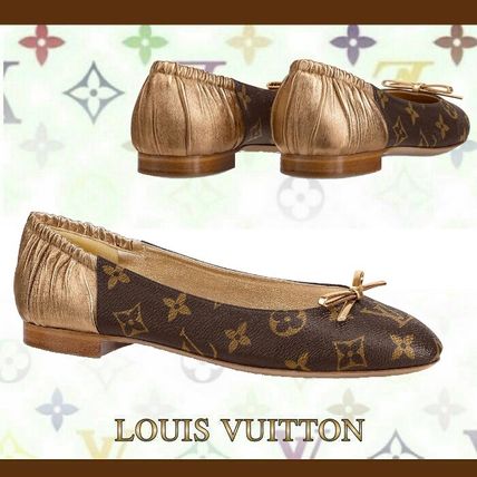 Louis Vuitton 2020 21AW Monogram Leather Logo Ballet Shoes 1A86AH 