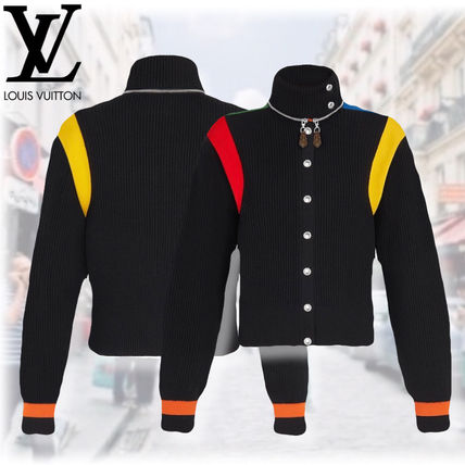 Louis Vuitton MONOGRAM Short Monogram Casual Style Wool Silk Nylon Long Sleeves 1A83K4 