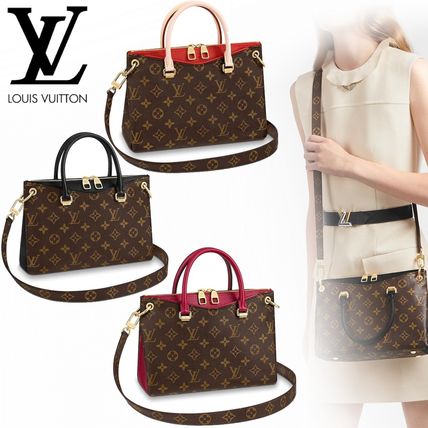 Louis Vuitton PALLAS Monogram Calfskin Canvas 2WAY Leather Office Style M41241 M44462 M42960 