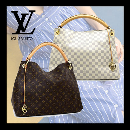 Louis Vuitton DAMIER Monogram Leather Logo Shoulder Bags 