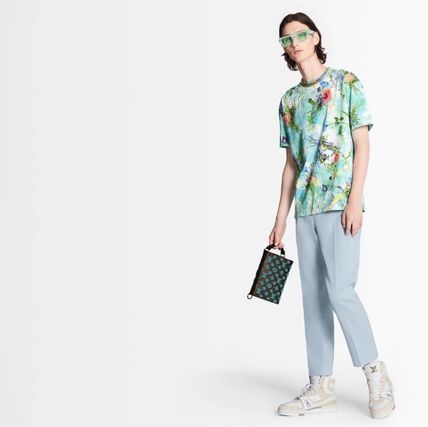 Louis Vuitton 2020 SS Printed And Embroidered Flower T Shirt 1A7QLD 