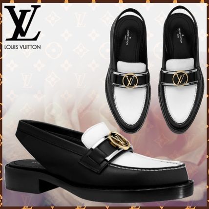 Louis Vuitton 2020 SS Plain Toe Blended Fabrics Bi color Plain Leather With Jewels 