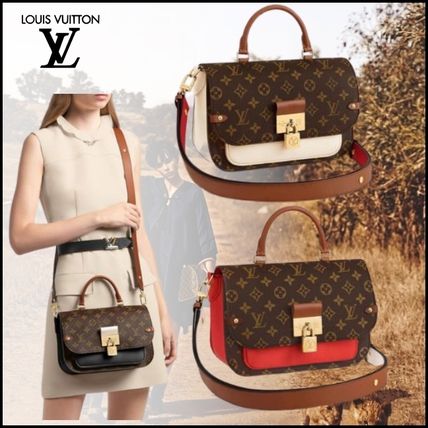 Louis Vuitton Monogram Blended Fabrics 2WAY Bi color Leather Crossbody M44354 M44548 M44353 