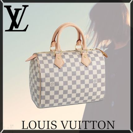 Louis Vuitton DAMIER 2020 SS Canvas Leather Logo Totes N41371 