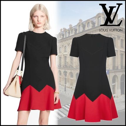Louis Vuitton 2020 21AW Color Block Skater Dress 1A82NU 