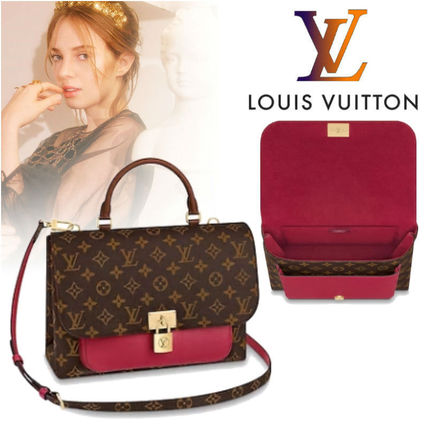Louis Vuitton MARIGNAN Monogram Casual Style Calfskin 2WAY Bi color Elegant Style 