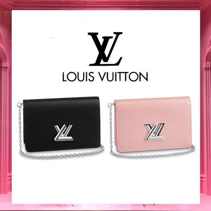 Louis Vuitton 2WAY Chain Leather Crossbody Logo Hip Packs M68559 M68560 