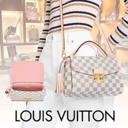 Louis Vuitton DAMIER AZUR 2018 19AW Other Plaid Patterns Casual Style Canvas 2WAY Leather N41581 