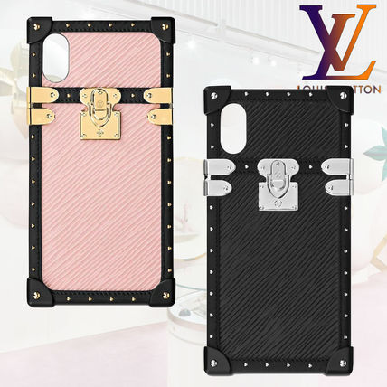 Louis Vuitton 2019 20AW Plain Leather iPhone X iPhone XS Smart Phone Cases 