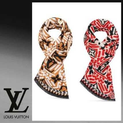 Louis Vuitton Knit  Fur Scarves M76484 