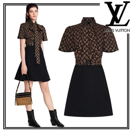Louis Vuitton MONOGRAM 2020 21AW Monogram Jacquard A Line Dress 1A82Q6 