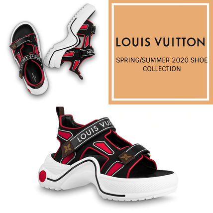 Louis Vuitton 2020 SS Platform Casual Style Unisex Sport Sandals Office Style Logo 