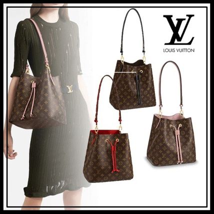 Louis Vuitton NEONOE Monogram Casual Style Calfskin 2WAY Leather Party Style 