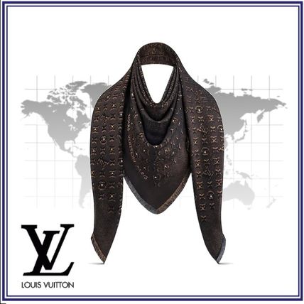 Louis Vuitton 2020 SS Monogram Casual Style Wool Silk Elegant Style Accessories 