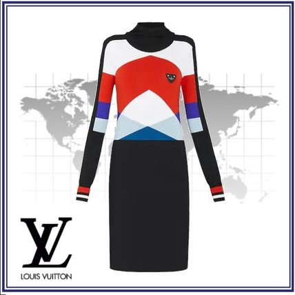 Louis Vuitton 2020 SS Wool Silk Blended Fabrics Long Sleeves Party Style 