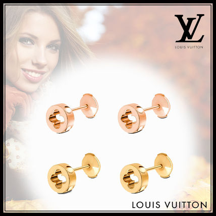 Louis Vuitton MONOGRAM 2020 SS 18K Gold Earrings Q96579 Q96578 