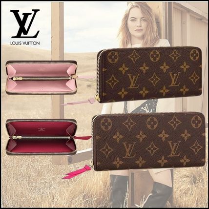Louis Vuitton 2020 21AW Monogram Unisex Leather Logo Long Wallets M61298 