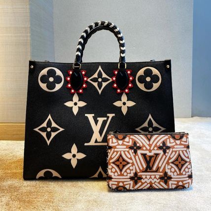 Louis Vuitton MONOGRAM 2020 21AW Monogram Canvas A4 2WAY Bi color Elegant Style Logo Totes 