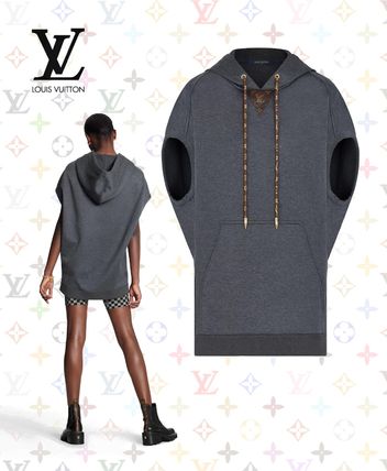 Louis Vuitton Monogram Nylon Blended Fabrics Sleeveless Street Style Plain 1A83NM 