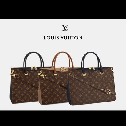 Louis Vuitton PALLAS Monogram Canvas 2WAY Office Style Elegant Style Crossbody 