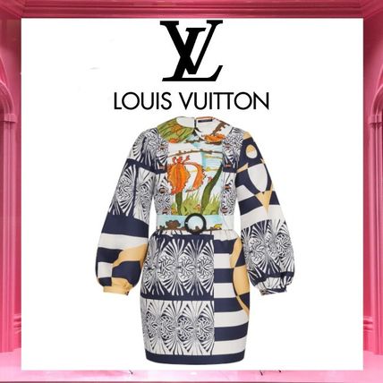 Louis Vuitton 2020 SS Monogram Wool Silk Dresses 1A7T27 