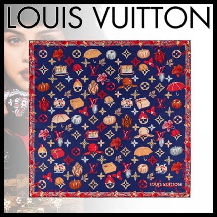 Louis Vuitton 2020 21AW Monogram Unisex Silk Party Style Elegant Style Logo M76422 