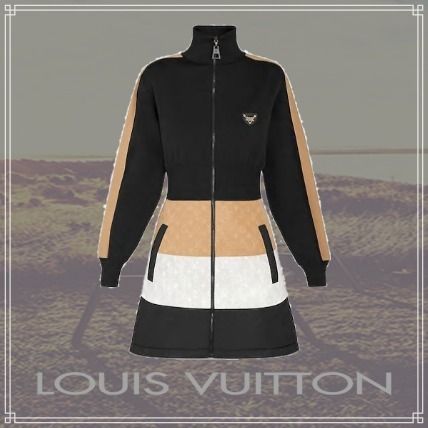 Louis Vuitton 2020 SS Bi Material Knit Dress With Ribbed Waist 1A61RU 