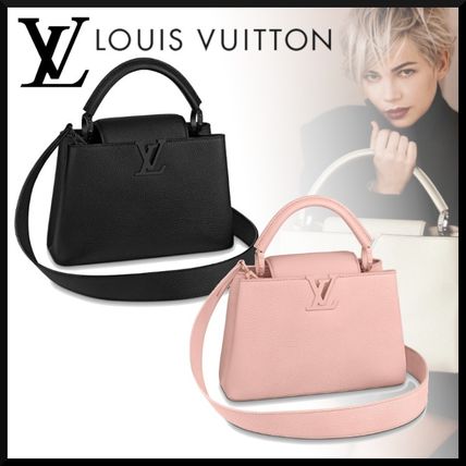 Louis Vuitton CAPUCINES 2020 SS 3WAY Plain Leather Elegant Style Crossbody Shoulder Bags M55773 M55855 