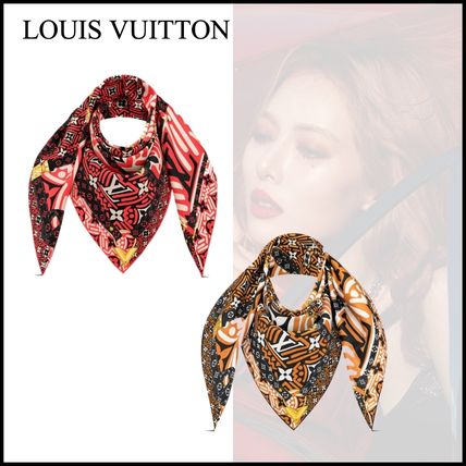 Louis Vuitton 2020 21AW Silk Plain Lightweight Scarves  Shawls M76489 M76490 