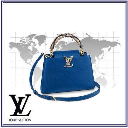 Louis Vuitton 2020 SS 2WAY Plain Leather Party Style Elegant Style Logo Handbags 