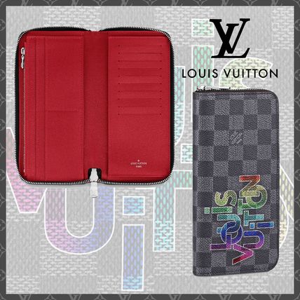 Louis Vuitton DAMIER GRAPHITE 2020 SS Monogram Folding Wallet Long Wallet Logo Long Wallets N60306 