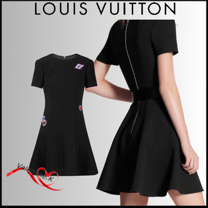 Louis Vuitton 2020 SS Lv Airline Patches Skater Dress 1A6384 