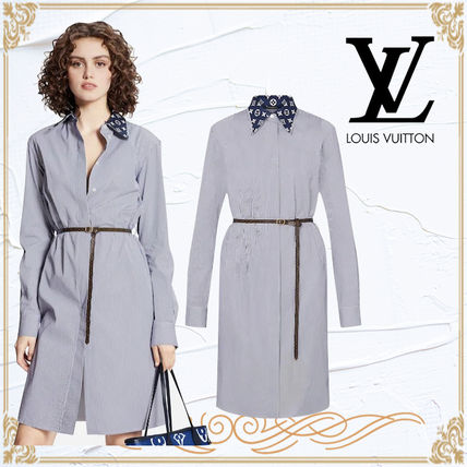 Louis Vuitton MONOGRAM 2020 SS Monogram Casual Style Silk Long Sleeves Cotton Medium 1A7SES 