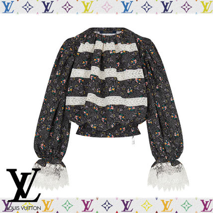 Louis Vuitton 2020 21AW Victorian Inspired Floral Blouse With Lace Details 1A831U 