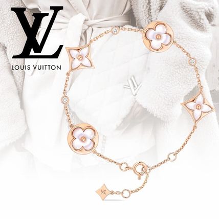 Louis Vuitton 2020 SS Flower Chain 18K Gold Bracelets Q95596 