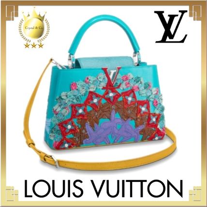 Louis Vuitton CAPUCINES 2020 SS Monogram Casual Style Calfskin 2WAY Leather Handmade 