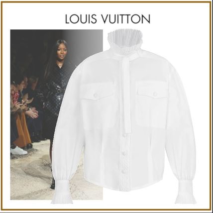 Louis Vuitton 2020 Cruise Blended Fabrics Plain Cotton Medium Oversized Elegant Style 
