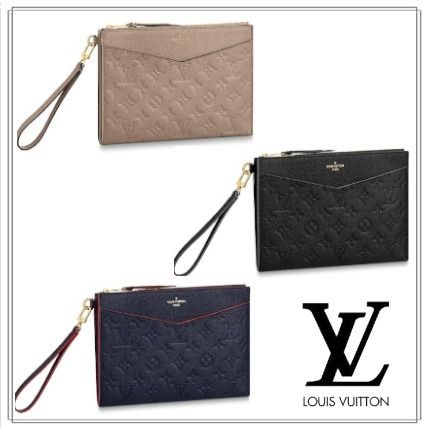 Louis Vuitton MONOGRAM EMPREINTE 2020 SS Monogram Unisex Plain Leather Clutches 