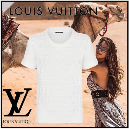 Louis Vuitton 2020 SS Soft Wool Knit T Shirt With 3D Louis Vuitton Signature 1A83DI 