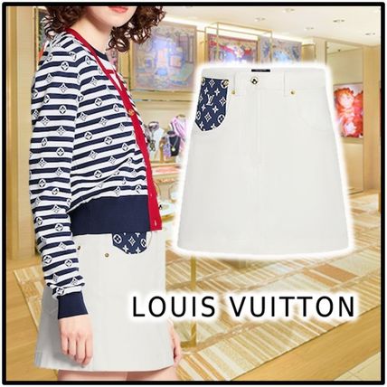 Louis Vuitton 2020 SS 2020 SS LV ESCALE MINI SKIRT white more skirts 1A7UNG 