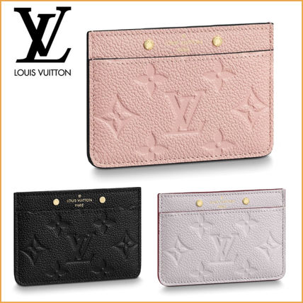 Louis Vuitton MONOGRAM EMPREINTE Monogram Leather Logo Card Holders M69174 M69171 M69172 