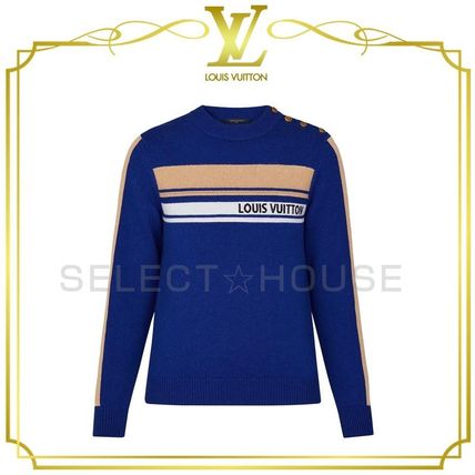 Louis Vuitton 2020 SS Crew Neck Casual Style Cashmere Long Sleeves Medium Cashmere 1A5JZY 