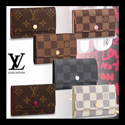 Louis Vuitton Monogram Unisex Calfskin Plain Leather Logo 