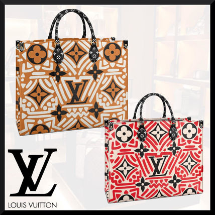 Louis Vuitton 2020 21AW Monogram Canvas Leather Logo Totes M45358 M45359 