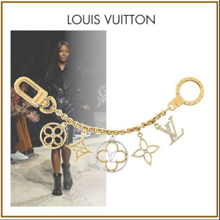 Louis Vuitton 2020 Cruise Monogram Blended Fabrics Chain With Jewels Logo Card Holders 